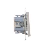 Double intermediate switch illuminated without pictogram, (module), Simon 24, IP20, 10AX, black matt