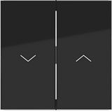 Double seesaw, with print of one arrow symbol, A.x/C.x, glossy night black