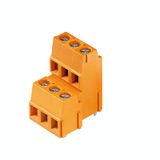Printed circuit board terminals, 5.08 mm, Number of poles: 7, 90°, Solder pin length (l): 3.5 mm, tinned, orange, Clamping yoke connection, Clamping range, max. : 2.5 mm², Box