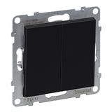 2-GANG ONE-WAY PUSH-BUTTON  BLACK