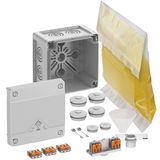 Junction box, Type of protection IP68, max. 4², Impact strength IK09, Protection class II, Ui 450V AC, Ui 450V DC, VDE, Halogen free