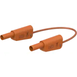 Measuring lead with (4 mm lamella plug, straight) to (4 mm lamella plug, straight), 1.5 m, orange, PVC, 2.5 mm², CAT II, CAT III, 66.2014-15030