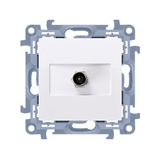 Single TV socket final, white