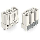 Plug for PCBs straight 3-pole white