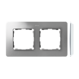 Double frame, aluminum, white base