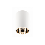 Ceiling luminaire housing ARIES, PC, 73x105mm, IP20, max. 20 W, round, white/gold