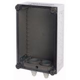KST32-125 Panel enclosure, with gland plate and cable glands, HxWxD=187.5x250x150mm