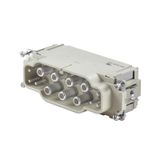 HDC insert, Male, 690 V, 100 A, Number of poles: 12, Axial screw connection, Size: 8