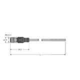 Industrial Ethernet/PROFINET Cable Connection Cable   RSSDV-4416-30M
