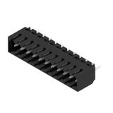PCB plug-in connector, male header, closed side, THT/THR solder connection, 3.50 mm, Number of poles: 11, 180°, Solder pin length (l): 3.2 mm, tinned, black, Tray