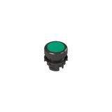Illuminated green flush pushbutton