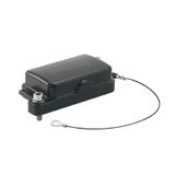 HDC enclosures, Size: 3, Protection degree: IP66, IP68, in plugged condition, Cover for lower part of housing, Clamping yoke connection, Standard