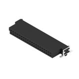 PCB plug-in connector, female header, SMD solder connection, Pitch in mm (P): 1.27 mm, Number of poles: 40, 90°, Tape