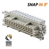 HDC insert, Female, 500 V, 16 A, Number of poles: 24, SNAP IN, Size: 12, 8