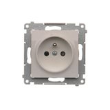 Socket outlet with earthing and shutters, (module), 16A, 250V, quick connection, white