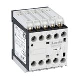 Three-pole contactor, IEC operating current Ie (AC3) = 9A, DC coil, 125VDC, 1NC auxiliary contact, rear PCB solder pin