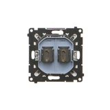 IP44 single socket outlets with Schuko earthing and shutters - white flap, white, 16A
