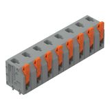 2601-3308 PCB terminal block; lever; 1.5 mm²; Pin spacing 7.5 mm; 8-pole; Push-in CAGE CLAMP®; 1,50 mm²; gray