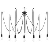EDISON CHANDELIER 7 BLACK E27 7X60W IP20