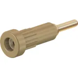 2 mm socket, round plug connection, mounting Ø 4.9 mm, brown, 23.1012-27