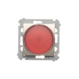 LED light indicator - red light, Gold matt, metalic