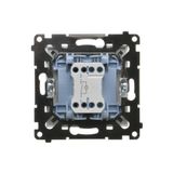 Interdediate switch with LED indicator light, (module), Simon 24, IP20/IP44, 10AX, graphite mat