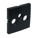 COVER PLATE FOR R-TV-SAT SOCKETS MATTE BLACK