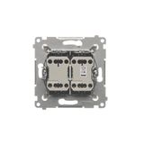 Two-way switch without pictogram, 10AX, black matt