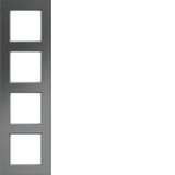 Cover frame 4-way vertical, A.8, stainless steel