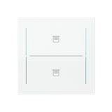 LFJT/A.2.70.1-44G Cover plate with legend with Symbol "venetian blind" studio white - Trevion®