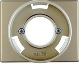 Centre plate for pilot lamp E14, arsys, light bronze matt, lacq.