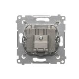 Single switch with indicator LED light, (module), 10AX, quick connection, Bronze matt, metalic