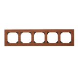 Quintuple frame, wood, oak