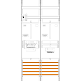 Counter field Z1BR1B-ZSK-HSS, 2 fields, H=1050mm, 1-3.HZ, 1 ZSK set, 1 HSS, 1 TRE (Z1BR1B-ZSK-HSS)