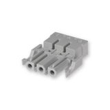 Screwless coupler 3-p socket, grey