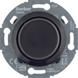 Universal rotary dimmer with central piece (R, L, C, LED), series 1930/glass, black. Gl.
