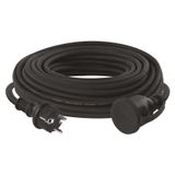 Extension Cord 20 m / 1 socket / black / rubber-neoprene / 250 V / 1.5 mm2