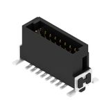 PCB plug-in connector, male header, SMD solder connection, Pitch in mm (P): 1.27 mm, Number of poles: 16, 180°, Tape