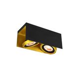 Ceiling fixture Verso,4212,AC220-240V, 50/60 Hz, IP 20,2*Gu10,ES111, double, black/gold