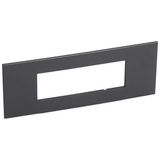 Plate Arteor - British std - square - 6 modules - graphite