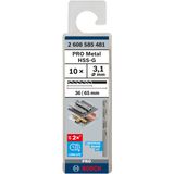 Metal drill bits HSS-G, DIN 338 3,1 x 36 x 65 mm 10 pcs.