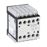 Three-pole contactor, IEC operating current Ie (AC3) = 9A, AC coil 50/60Hz, 230VAC, 1NO auxiliary contact, rear PCB solder pin