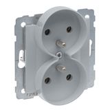 2X2P+E SOCKET FRENCH STANDARD SCREW TERMINALS (SPECIFIC POLISH) ALUMINIUM