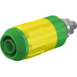 4 mm socket, screw connection, mounting Ø 12 mm, CAT II, yellow/green, 66.9684-20
