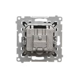 Double angled Keystone IT/telephone socket cover with descriptive field, (cover), black matt