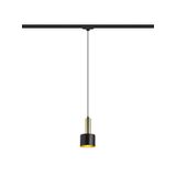 GIULIA 12 for 3-circuit tracks black/gold brown brass 230V LED E27 11W