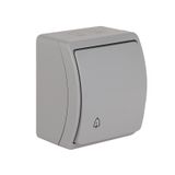 VW-5 Koala Single Push Button surface mounted IP44 gray VW 155-03