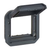 PLEXO MOSAIC ADAPTOR WITH NON-TRANSPARENT FLAP - ANTHRACITE - MECHANISM