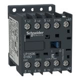 Contactor, TeSys K, 3P, AC-3, lt or eq to 440V, 9A, 1 NC aux, 125VDC coil