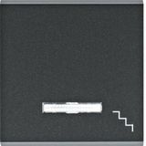 "Staircase" symbol button - black